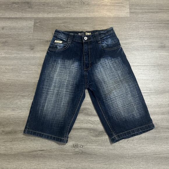 Vintage Southpole Y2K Denim Baggy Shorts Streetwear Youth Size 10 - Picture 1 of 5